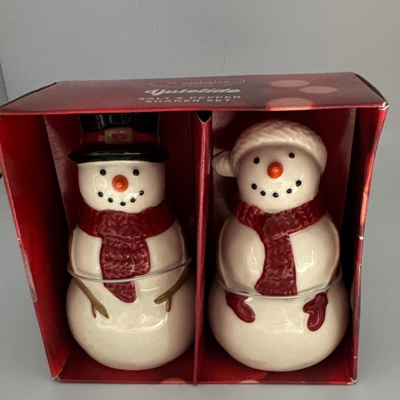 St. Nicholas Square Snowman Shaker Set - Red and White - Picture 1 of 3